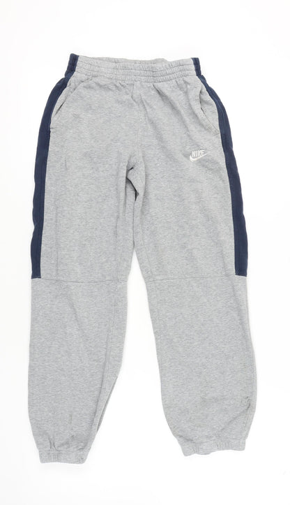 Nike Boys Grey Cotton Jogger Trousers XL