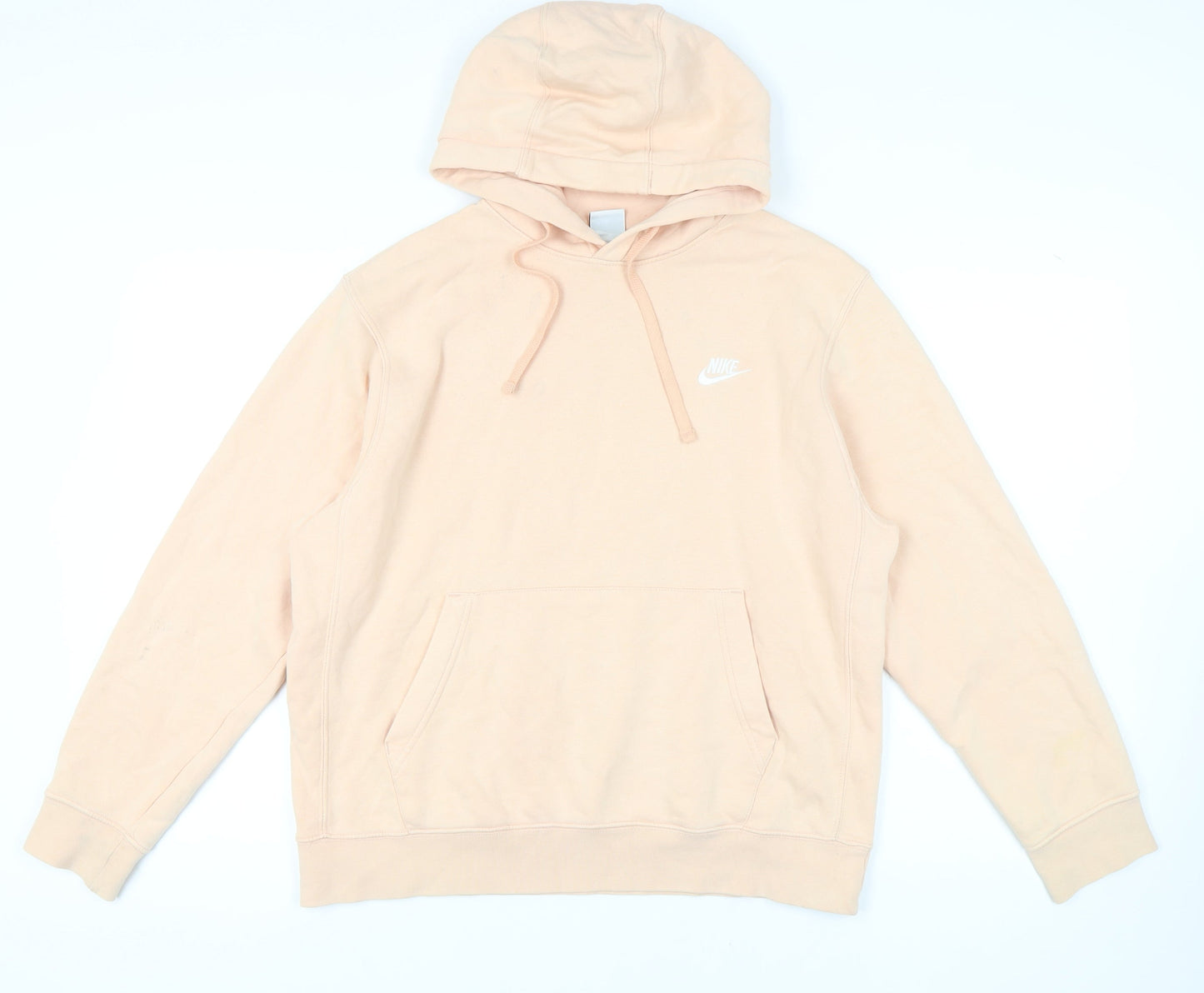 Nike Women's Beige Pullover Hoodie M, Casual Sports Style