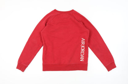 Nike Boys Red Sweatshirt 12-13 Yrs Graphic Print Casual