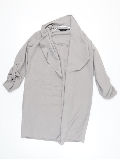 Womens UK Size 8 Dorothy Perkins Grey Overcoat