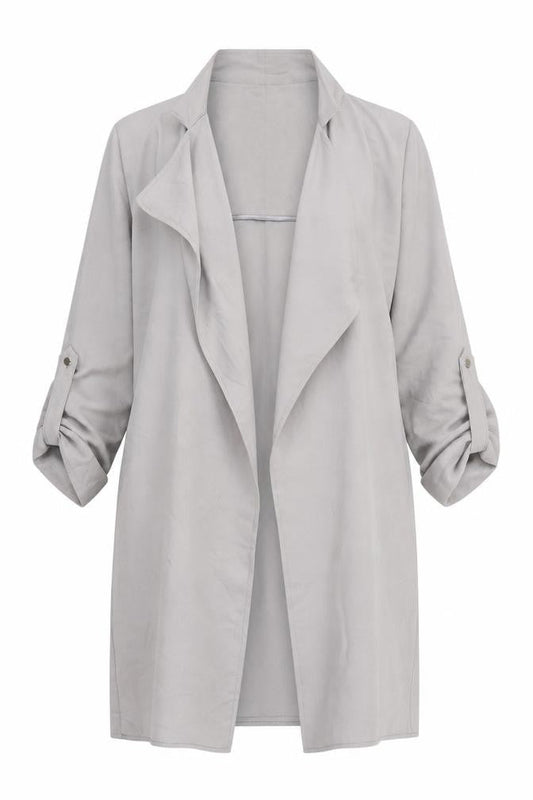 Womens UK Size 8 Dorothy Perkins Grey Overcoat