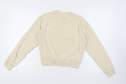 H&M Beige Women's XXS Pullover Sweatshirt