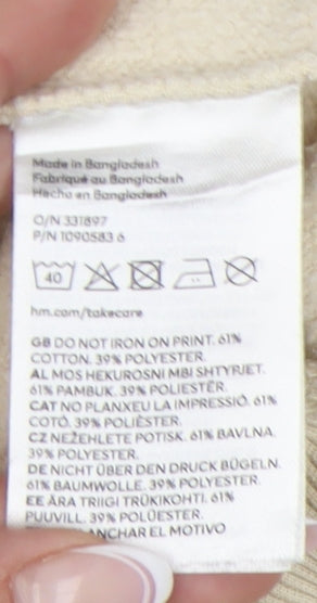 H&M Beige Women's XXS Pullover Sweatshirt