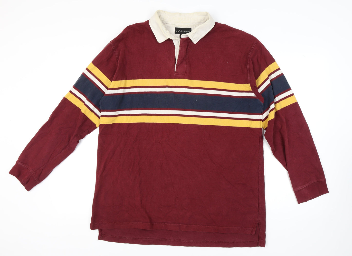 Croft & Barrow Men's Red Long Sleeve Polo Shirt LT