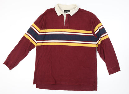 Croft & Barrow Men's Red Long Sleeve Polo Shirt LT