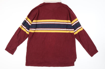 Croft & Barrow Men's Red Long Sleeve Polo Shirt LT