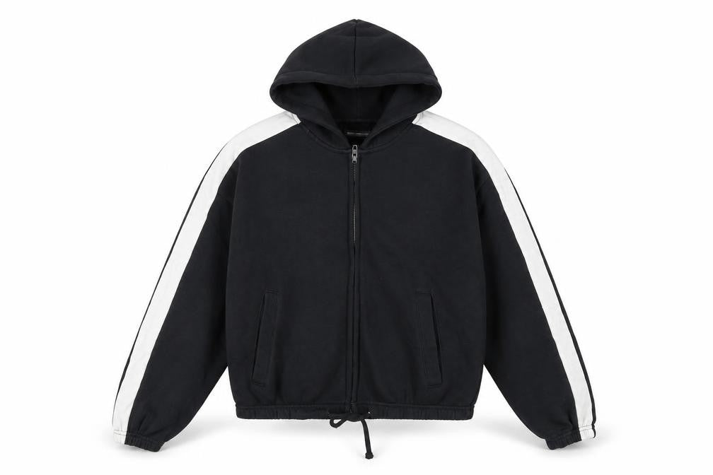 Womens UK Size S French Connection Black Full Zip Hoodie