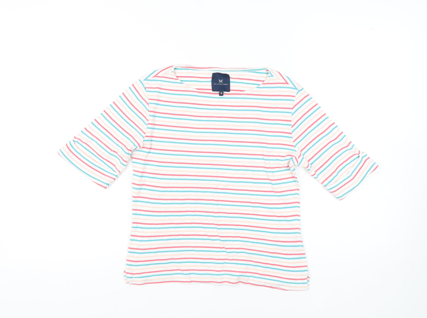 Womens UK Size 12 Crew Clothing Company Multicoloured Basic T-Shirt