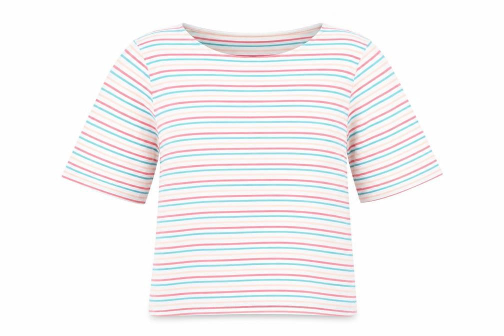 Womens UK Size 12 Crew Clothing Company Multicoloured Basic T-Shirt