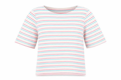 Womens UK Size 12 Crew Clothing Company Multicoloured Basic T-Shirt
