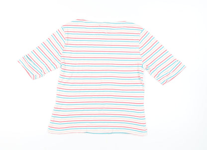 Womens UK Size 12 Crew Clothing Company Multicoloured Basic T-Shirt