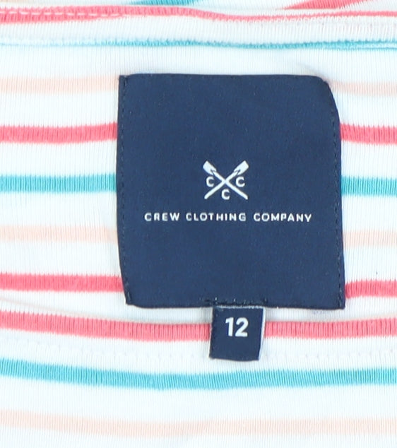 Womens UK Size 12 Crew Clothing Company Multicoloured Basic T-Shirt
