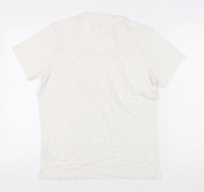 Mens UK Size L Hilfiger Denim White  T-Shirt