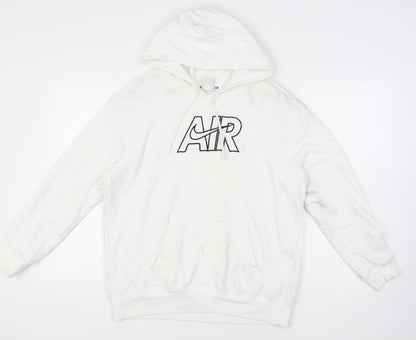 Mens UK Size XS Nike White Pullover Hoodie