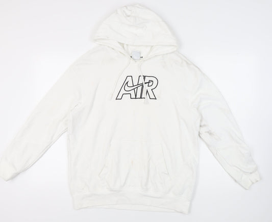 Mens UK Size XS Nike White Pullover Hoodie