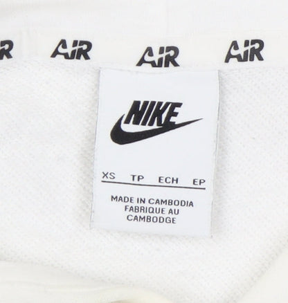 Mens UK Size XS Nike White Pullover Hoodie