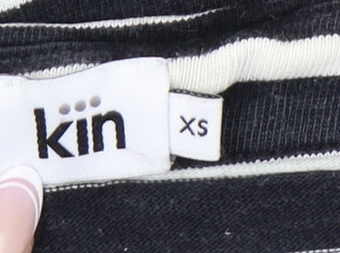 Womens UK Size XS Kin Black Basic T-Shirt