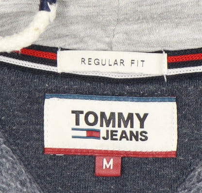 Tommy Jeans Men's Blue Zip Hoodie, Medium, Regular Fit