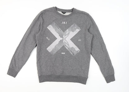 Mens UK Size M JACK & JONES Grey Pullover Sweatshirt