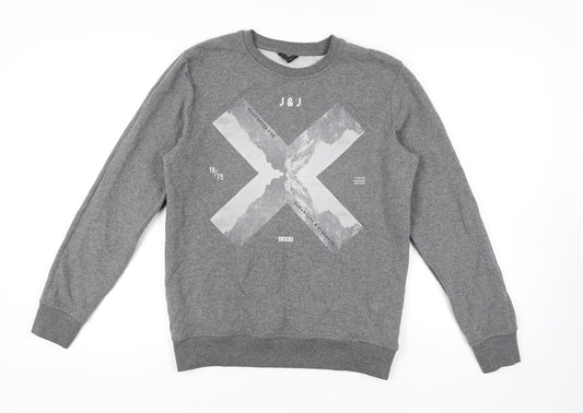 Mens UK Size M JACK & JONES Grey Pullover Sweatshirt