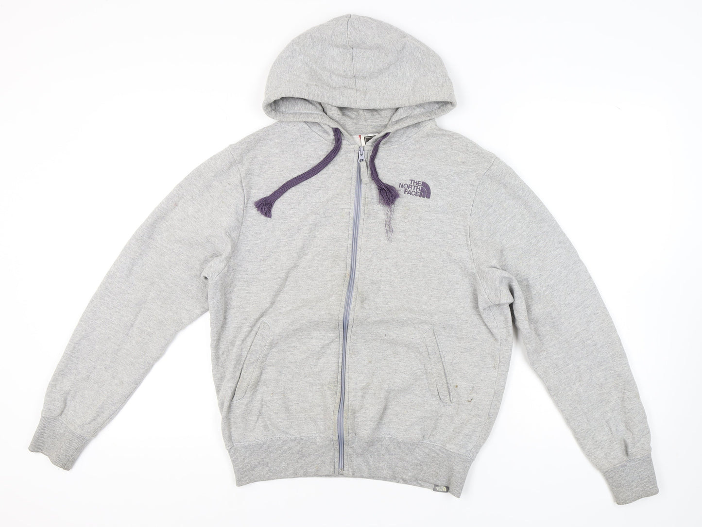 The North Face Men's Grey Full Zip Hoodie - Size S