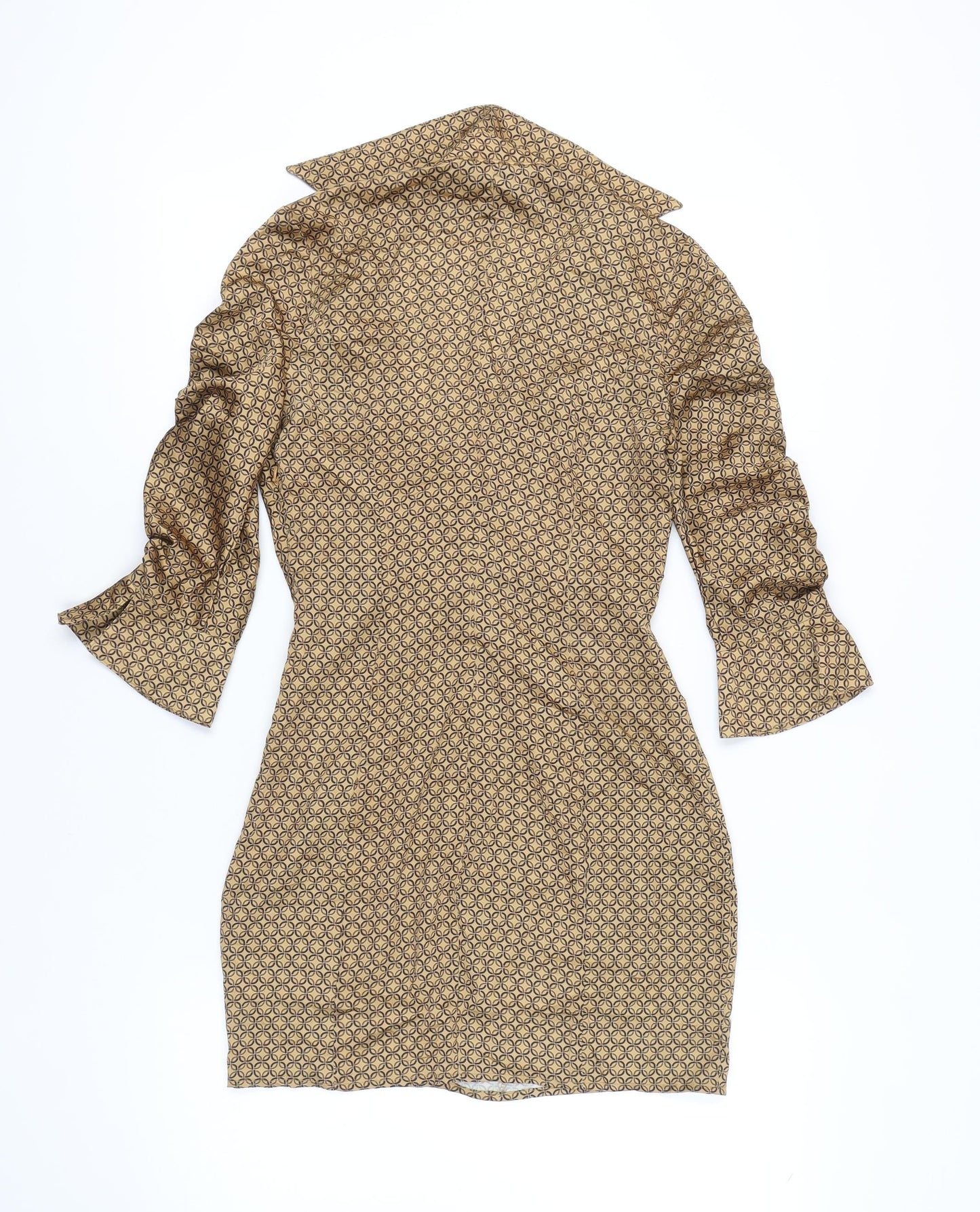 ASOS DESIGN Women's Brown Geometric Dress, Size 8