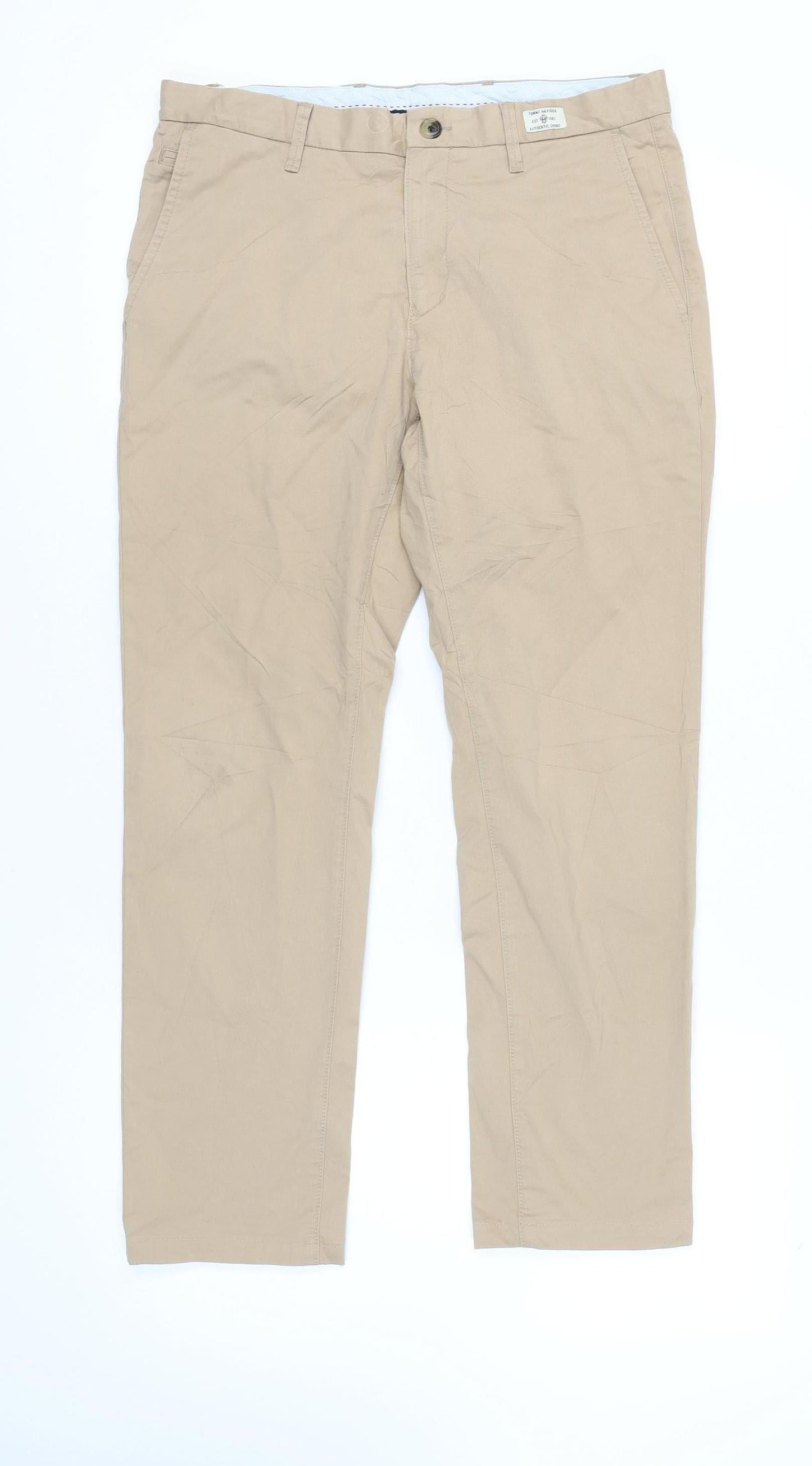 Tommy Hilfiger Men's Beige Chino Trousers Size 32/32