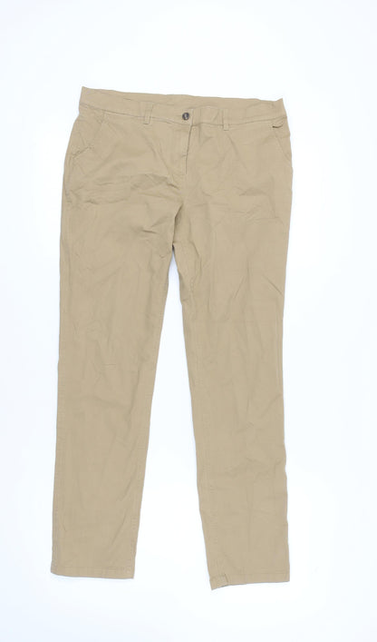 Brook Taverner Women's Beige Chino Trousers Size 12L