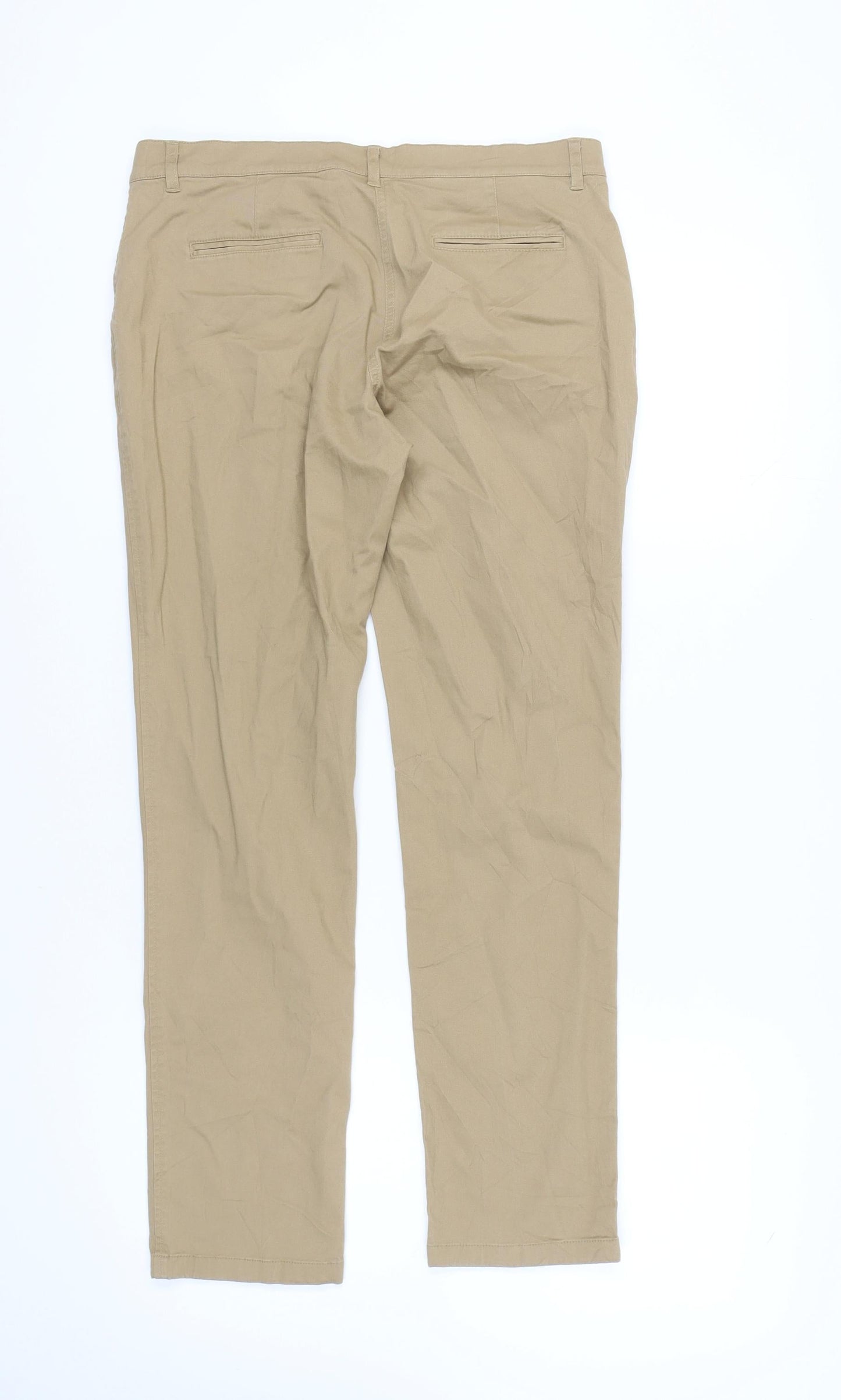 Brook Taverner Women's Beige Chino Trousers Size 12L