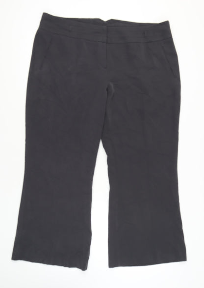 Womens UK Size 22 South Regular Fit  Black Trousers