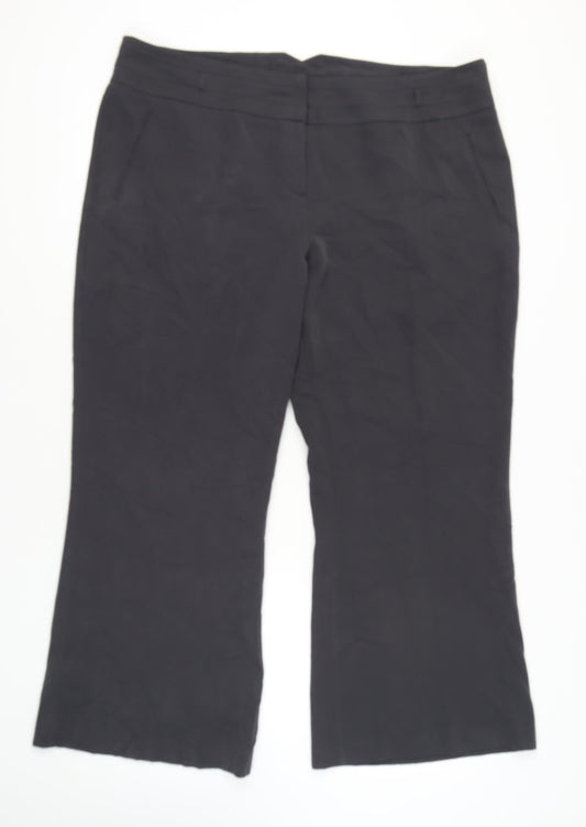 Womens UK Size 22 South Regular Fit  Black Trousers