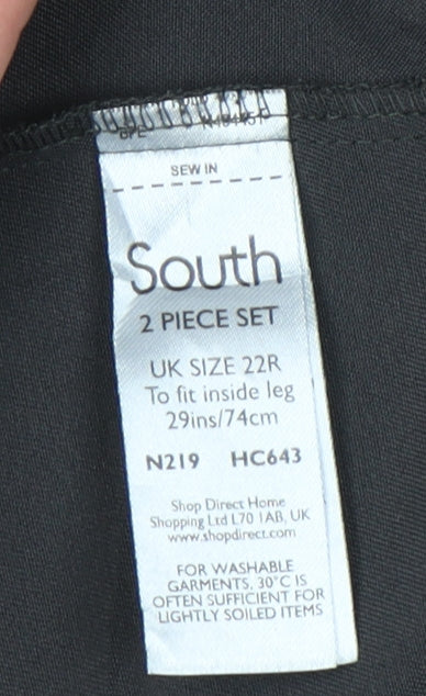 Womens UK Size 22 South Regular Fit  Black Trousers