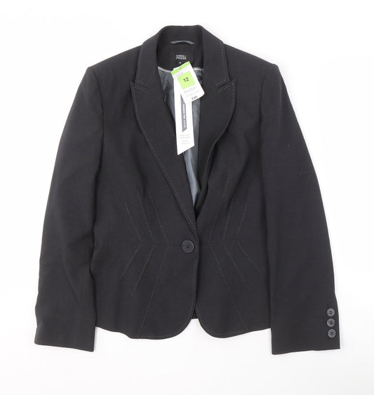 Marks and Spencer Women's Black Blazer, Size 12
