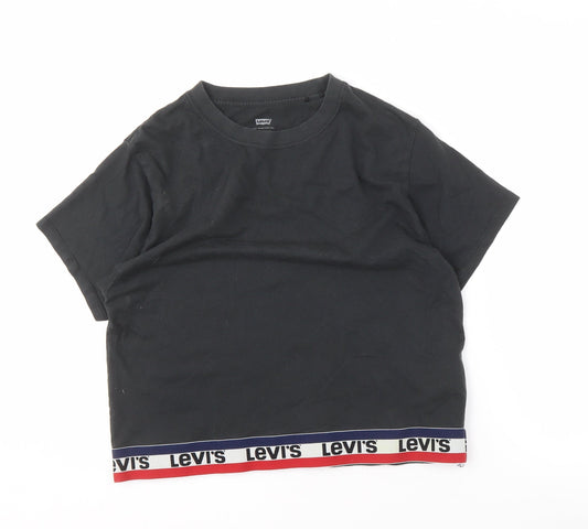 Womens UK Size 2XS Levi's Black  T-Shirt