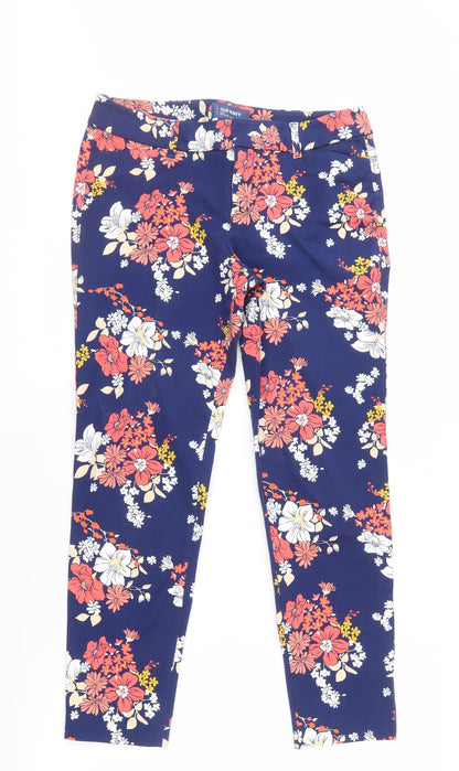 Womens UK Size 6 Old Navy Regular Fit Cropped Multicoloured Trousers