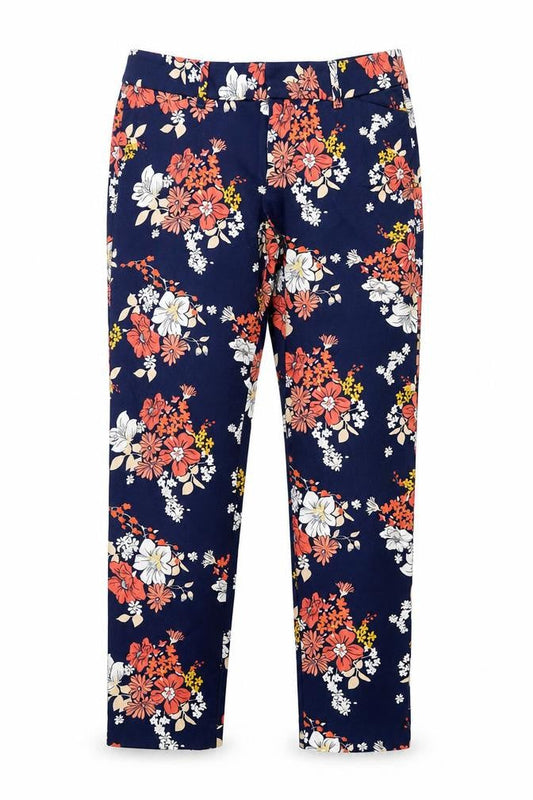 Womens UK Size 6 Old Navy Regular Fit Cropped Multicoloured Trousers