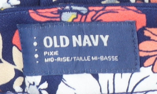 Womens UK Size 6 Old Navy Regular Fit Cropped Multicoloured Trousers