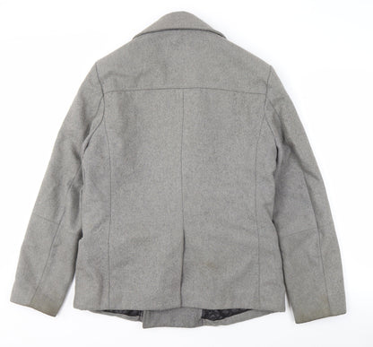 Mens UK Size 38 in H&M Grey Pea Coat