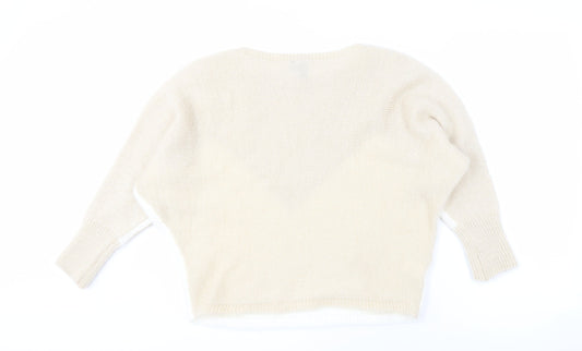 Izabel London Women's Beige Knit Pullover Jumper M