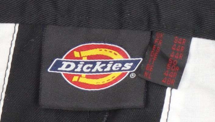 Dickies Men's Black Cargo Trousers 34R Regular Fit