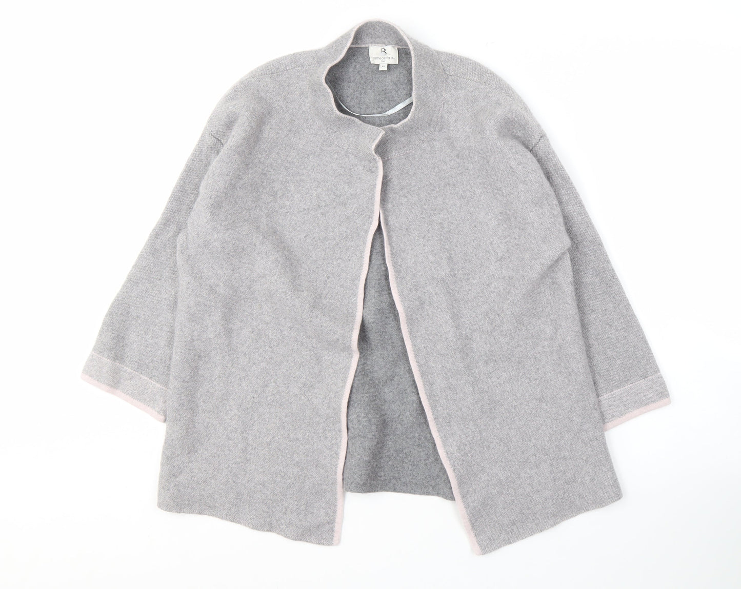 benedetta.b Women's Grey Cardigan XL 3/4 Sleeve