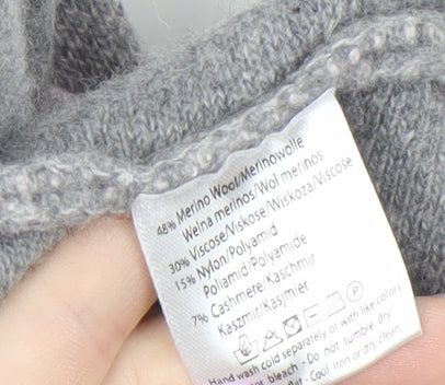 benedetta.b Women's Grey Cardigan XL 3/4 Sleeve