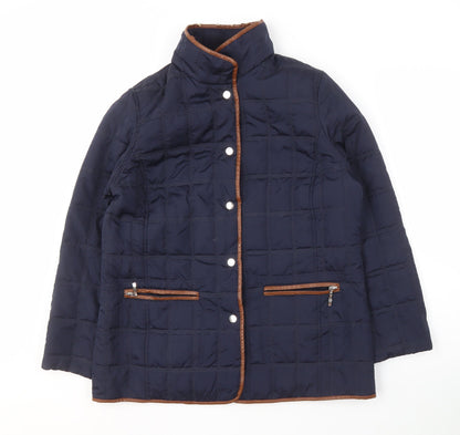 Womens UK Size 14 Alexara Blue Quilted Coat