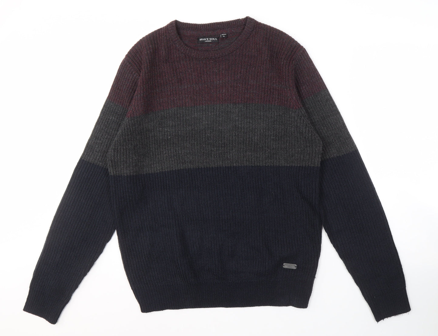 Brave Soul Men's XL Multicoloured Pullover Jumper