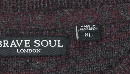 Brave Soul Men's XL Multicoloured Pullover Jumper
