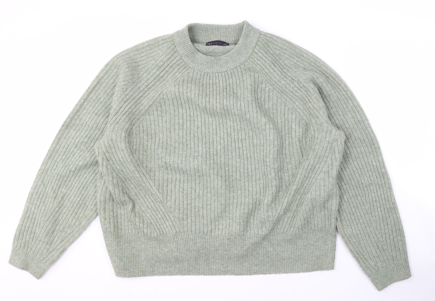 Womens UK Size XL Marks and Spencer Green Pullover Jumper