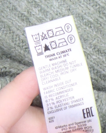 Womens UK Size XL Marks and Spencer Green Pullover Jumper