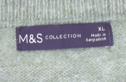 Womens UK Size XL Marks and Spencer Green Pullover Jumper