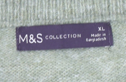 Womens UK Size XL Marks and Spencer Green Pullover Jumper