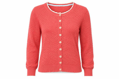 Womens UK Size S Ness Red Cardigan Jumper